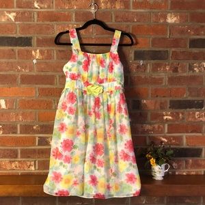 Bonnie Jean Summer Flowers Dress - Girls Sz 16